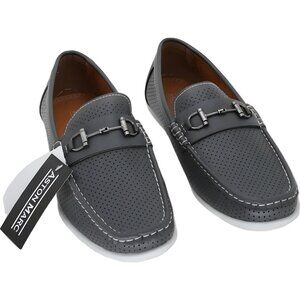 Aston Marc Men's Perforated Driving Loafers Gray US 12 M